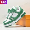 2024 Designer platte sneaker trainer casual schoenen denim canvas leer wit groen rood blauw letter mode platform waardeloos heren dames trainers sneakers 36-45