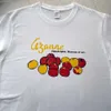 T-shirt das mulheres Estilo Retro Fruta Impressão Verão Casual Camisetas Homens Mulheres Manga Curta Solta Algodão Tops Crewneck 80s 90s Tees Gráficos J240224