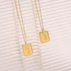 Pendants 2024 Original Design Square Tarot 12 Months Flower Birth Necklace Meaningful Gold Plated Stainless Steel Pendant