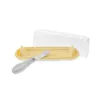 Plates Butter Dish With Lid And Knife Ramps Fresh Keeping Silicone Sealing Easy Grip Handles Cheese Slicing Holder For Kitchen