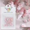 Nagelkonstdekorationer DIY Rose Pearl Manicure Ornament Harts Borr Tillbehör Tillbehör Drop Delivery Health Beauty Salon OT1KL