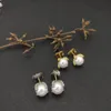 David.Manyuramerican Luxury Brand Jewellery High Quality 925 Silver Four Claw Pearl StudEarrings for Women Thrick Gift240220