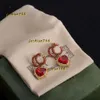 Designer Women Jewelry Stud Orecchini Letter Yellow Diamond Original Printed Brass Earrings Valentine Gifts 2024
