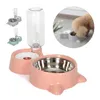 Bubble Pet Bowls Stainless Steel Automatic Feeder Water Dispenser Food Container for Cat Dog Kitten Supplies Drop Ship Y2009172733