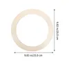 Decorative Flowers 6pcs Wooden Circle Wreath Frames Simulation Flower DIY Parts