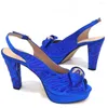 Kleid Schuhe Sexy Design Perfekte Ins Verkauf High Heel Bequeme Frauen Reife Stil Passende Tasche Set In Blau Farbe