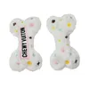 Luxury Fancy Pet Toy Bone Shaped Chew Interactive Dog Supplies Squeaker Squeaky Plush Molar Small Dogs Cats Product 240220