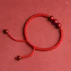 Strang Traditionelles chinesisches rotes Armband, verstellbar, Glücksseil-Design, Handgelenkkette, Paar-Armreif, Schmuck, Geschenk für Männer und Frauen