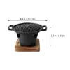 Grill Japonais Charbon De Bois Hibachi Poêle Griller Table Coréenne En Fonte Barbecue Pan Plaque Intérieure Teppanyaki Servant Shichirin 240223