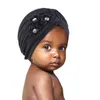 Söt blomma mjuk baby hatt diamant baby flickor pojkar turban hatt nyfödd spädbarn mössa stickade mössor småbarn headwraps barn huvudbonader