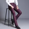 Pantaloni da completo da uomo Pantaloni eleganti da uomo primaverili Pantaloni da ufficio dritti Pantaloni formali da uomo Pantaloni eleganti neri da uomo 240222