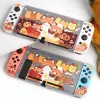 Fall Cute Baking Bear Case för Nintendo Switch OLED Shell Hard PC Protective Cover för Nintendo Switch Accessories Console Games