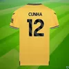 23 24 Maglie da calcio di Sarabia Wolves Raul Matheus Neto Neves Traore Wanderers Podence Lemina Hee Chan Wolverhampton Shirt calcistici da uomo Kit Kids Uniforms