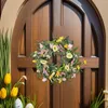 Decorative Flowers Artificial Daisy Flower Greenery Eucalyptus Leaves Summer Floral Wreath Spring Front Door For Living Room Housewarming