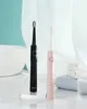 Fairywill Sonic Electric Toothbrush E11 Vattentät USB -laddning med 8 borstersättningshuvuden Svart och rosa set för par 240220