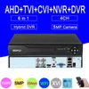 H265 XMEYE HI3520D AUIDO الوجه الكشف عن الوجه 5MP 4CH 4 قناة مراقبة الفيديو مسجل Hybrid TVI NVR AHD CCTV DVR SYSTEM 240219