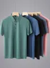 Summer Men Polo koszulka Klasyczna koszulka z krótkim rękawem oddychająca chłodzenie Szybkie suche nylonowe polo Men T-shirt plus rozmiar 8xl 240221