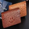 Hommes pochettes en cuir de crocodile véritable hommes sacs à main longs double fermeture éclair en cuir de vache intérieur grand volume 23 13 4 5 cm affaires décontracté b308R