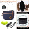 Équipement Sac de friandises pour chien Double couche Grande capacité Stabilité Pochette de friandises pour chien Sac à dos de taille Sac de dressage de chien détachable pour fournitures pour chiens