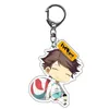 Keychains anime haikyuu !! Keychain Hinata Shoyo Kageyama Tobio Cosplay Akrylfigur Keyring Charm Pendant Gift