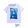 القمصان للرجال رجال Xia Chao العلامة التجارية OW قبالة Mona Lisa Painting Arrow Sleeve Short Men and Women عرضة كبيرة فضفاضة t-shirtxznbryk8