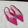 Sandals Summer Women Sandals Sweet Butterfly Chain Shiny Rhinestones Comfortable Flat Ladies Shoes for Work Office Sandalias Mujer J240224
