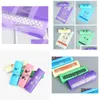 Other Disposable Plastic Products 250Pcs Green Shop Handbag Colors Supermarket Bags Food Takeaway Packaging Vest Shape Face Storage Dh8Ax