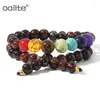 Strand OAIITE 6mm haute qualité pierre naturelle rouge oeil de tigre Bracelet pour le courage Cause 7 Chakra énergie hommes et femmes