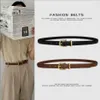 Belts Fashion Thin Leather Belt For Women Black White Brown High Quality Metal Buckle Waistband Female Girls Pants Jean Waist239a