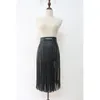 Skirts Womens High Waist Faux Leather Tassels Skirt For Body Harness Punk Party Clubwea N7YE