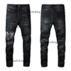 2023 Hot Spring Designer Jeans Skinny Neri Denim Ricamo Moda Buracos Pantaloni Hip Hop Angustiado Zipper Pantaloni Per Uomo Taglia 28-36