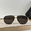 Gold Metal Pilot Zonnebril Donkergrijs Lenzen Mannen Shades Sonnenbrille Sunnies Gafas de sol UV400 Brillen met Doos