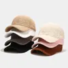 Ball Caps Winter Fake Fur Cap Hat For Women Unisex Fashion Fuzzy Hip Hop Solid Snapback Teddy Velvet Thicken Warm Baseball Men