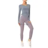 2024SS dames lange lululy citroenly tops yoga lululemenly dames leggings passen V-hals slanke fiess lopende t-shirt sport top blouse workout casual gym kleding