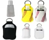 2020 NYTT VIT TIMT Neoprene Hand Sanitizer Bottle Holder Keychain Bags 30 ml 106 cm Nyckelringar Hands tvålflaskhållare4813026