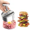 Hamburger Patty Maker Hamburger Carne Stampo manuale per palline di riso Utensili da cucina Pressa per carne di maiale antiaderente in acciaio inossidabile 304 Pressa per tortini di manzo 240219