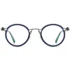 Güneş Gözlüğü Çerçeveleri Titanyum Asetat Optik Gözlükler Çerçeve Adam Marka Retro Vintage Yuvarlak Gözlükler Kadın Reçete Gözlükleri My291s