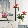 Decorative Flowers Wreaths High-Grade Artificial Bird Of Paradise Realistic Real Touch Fake Home Decor Wedding Party Flower Arrang Dhfrl