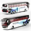 Diecast modelo carros venda quente de alta qualidade 1 32 liga puxar para trás modelo ônibus alta imitação duplo turismo ônibus flash brinquedo veículo frete grátis