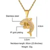 Pendant Necklaces Fashion Gold Plated Stainless Steel Bling Diamond Mens Shark Chain Necklace Personalized Hip Hop Rapper Jewelry Gi Dhgzu