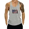 Erkek Tank Tops ABD Bayrak - Beyaz Top Men America Tee Tasarım Erkek S Çocuk Bebek Kolelleri