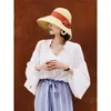 Basker EOS 2024 Sun Protection UV Straw Hat Bow Beach Foldbar Summer Shade Breattable Fisherman's High Quality Free Ship