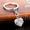 سلاسل المفاتيح Crystal Heart Keyring Mom Nana Teacher Sister Friend keychain Day's Mother Key Chain Hing Hompts Jewelry Family