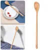 Flatware Sets Wooden Spoon Fork Kitchen Cooking Utensil Tools Soup Teaspoon Tableware Rustic Dress Set