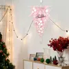 Decorative Flowers 57cm Pink Christmas Upside Down Tree Decoration Ornament Hanging Wreath For Xmas Party Supplies Versatile Durable