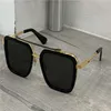 Shinny czarne złoto kwadratowe okulary przeciwsłoneczne mężczyzn Square designerskie okulary przeciwsłoneczne Modne okulary przeciwsłoneczne UV 400 zużycie oka z pudełkiem 347p
