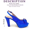 Robe chaussures sexy design parfait INS vente talon haut confortable femmes matures style sac assorti ensemble en couleur bleue