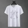 Men's T-shirts 36% European Station Goods Mens Trendy Short Summer Hot Diamond Half Sleeve T-shirt Social Spirit Guy Bottom Shirt 963guiv7wenqK85G