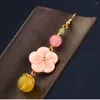 أقراط متدلية mywiny Nature Shell Flower Ethnic Long Stones مجوهرات أزياء عتيقة للنساء وفتاة الهدية