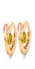 Allergic Real 18K Yellow Gold Plated Colorful CZ Earrings Hoops for Kids Children Girls Women Nice Gift6223315